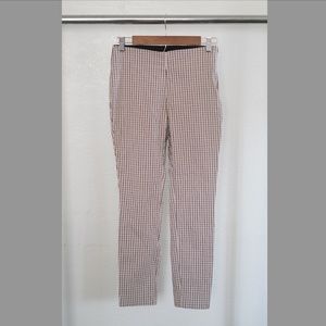 High-rise Plaid Stretch Pants